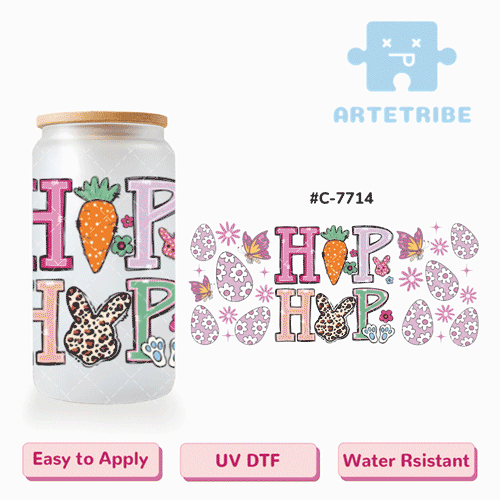 16oz uvdtf Easter rabbit carrot -- #C-7714