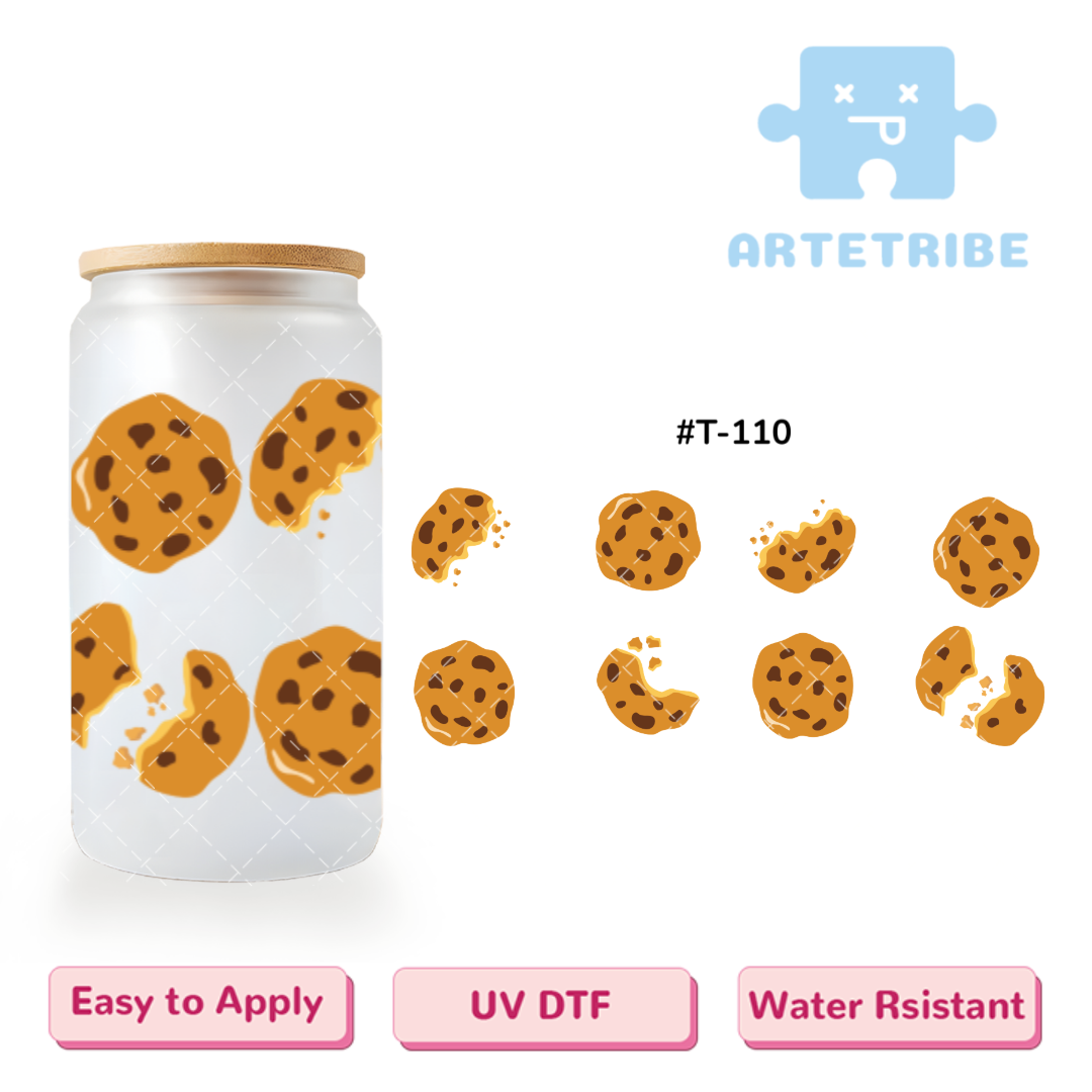 16oz uvdtf Chocolate Chip Cookies--#T-110