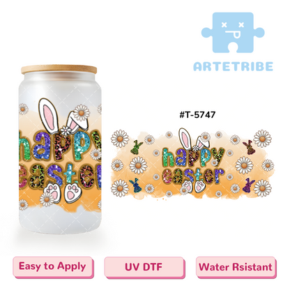 16oz uvdtf Easter happy Easter-- #T-5747