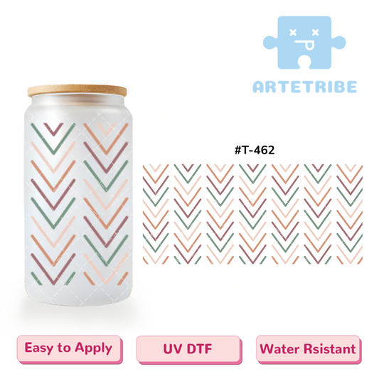 16oz uvdtf Morandi color arrow lines--#T-462