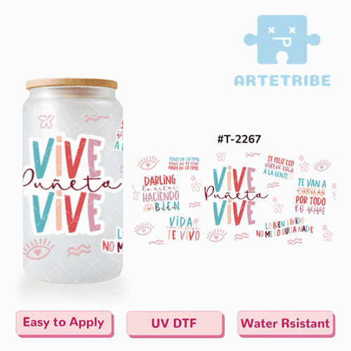 16oz uvdtf VIVE Puneta Morandi color pink tone--#T-2267