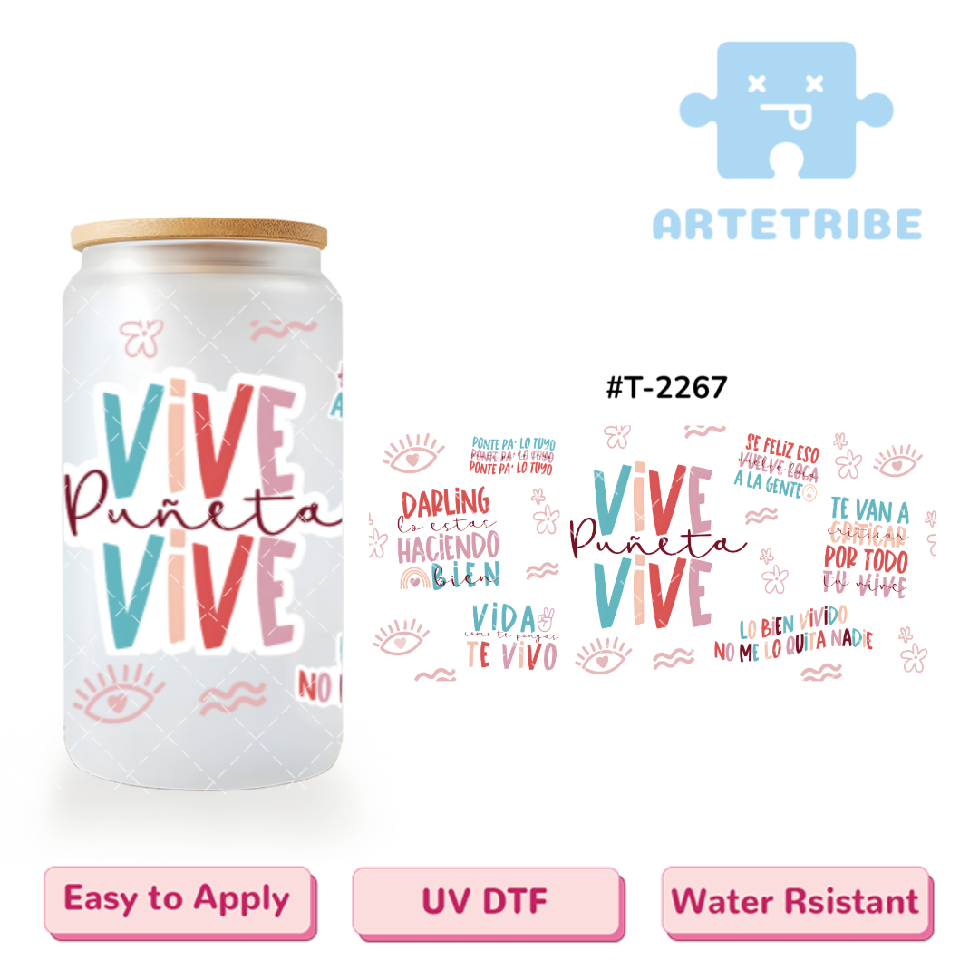 16oz uvdtf VIVE Puneta Morandi color pink tone--#T-2267