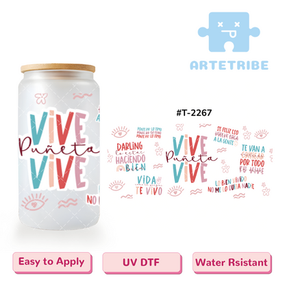 16oz uvdtf VIVE Puneta Morandi color pink tone--#T-2267