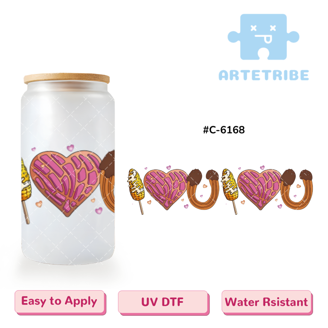 16oz uvdtf Valentine's Day I love U --#C-6168