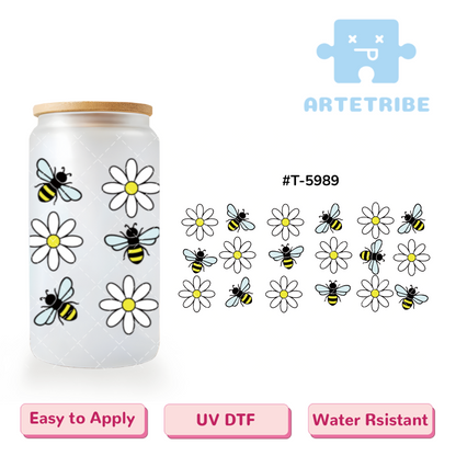 16oz uvdtf bee daisy Boho--#T-5989