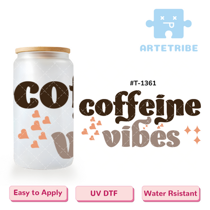 16oz uvdtf coffeine vibes heart brown--#T-1361