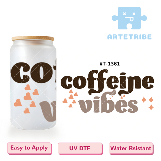 16oz uvdtf coffeine vibes heart brown--#T-1361