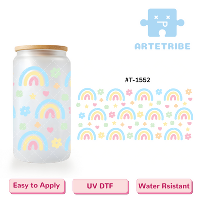 16oz uvdtf colorful rainbow--#T-1552