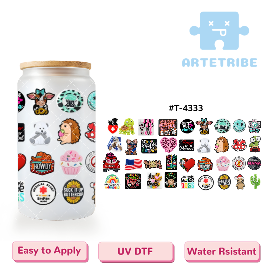 16oz uvdtf cute things--#T-4333