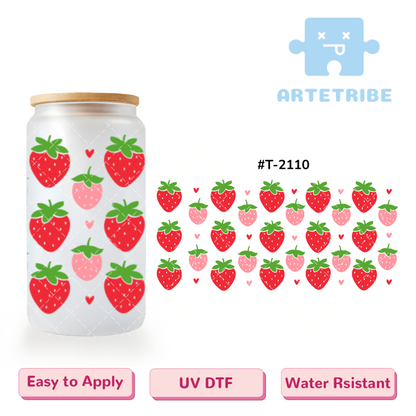 16oz uvdtf red pink strawberry --#T-2110