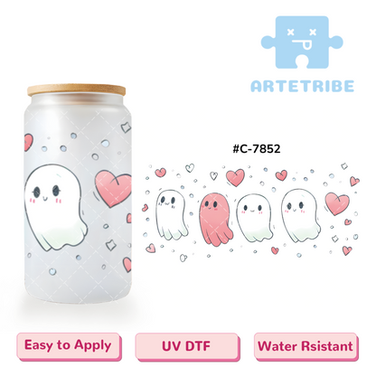 16oz uvdtf Halloween ghost love water droplets--#C-7852